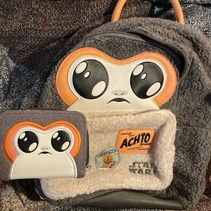 Bioworld Porg Backpack and Wallet